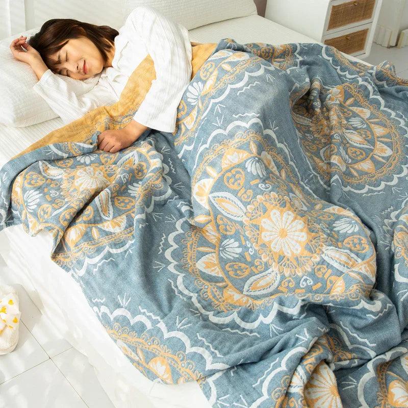 Couverture serviette en gaze de coton à quatre couches Couverture pour climatisation Couette fineEX-STOCK Canada