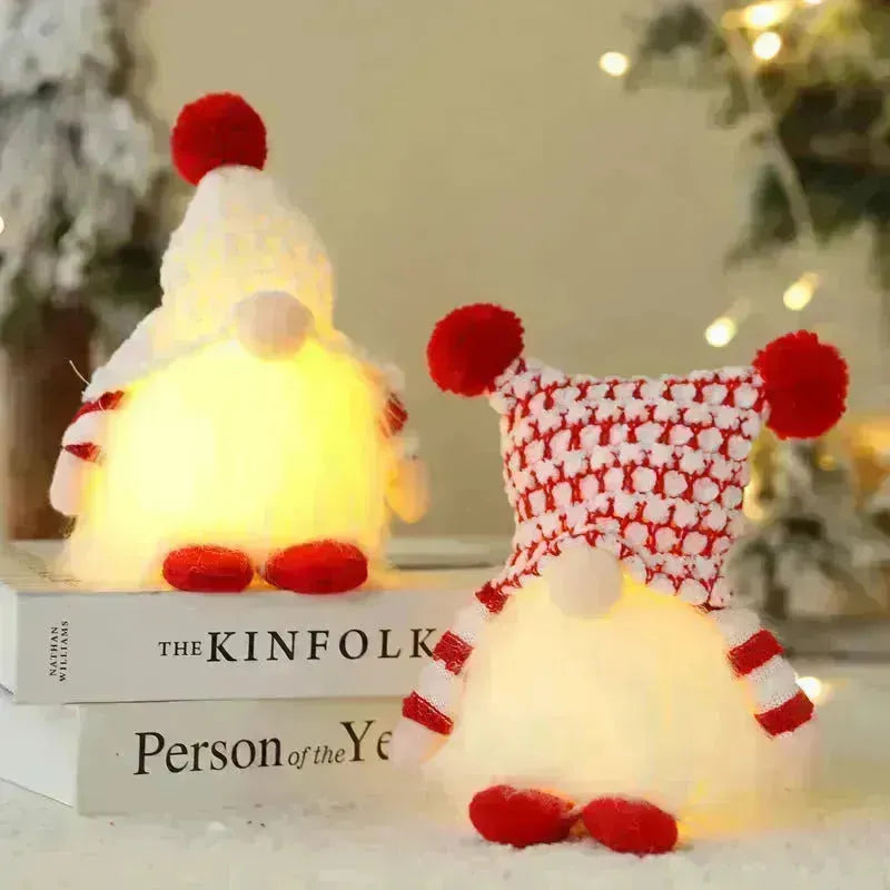 Nouvelle poupée sans visage de Noël avec lumières
