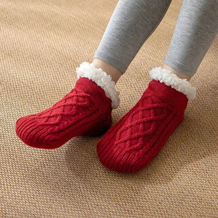 Winter Knitted Plush Floor Socks Home Warm Non-slip Carpet Socks Women - EX-STOCK Canada