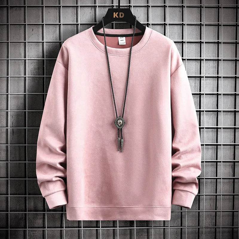 Suede Sweatshirt Men's Spring And Autumn New American Style Pullover - EX-STOCK Canada
