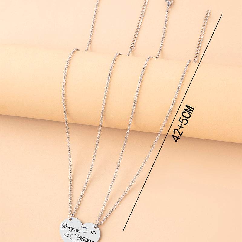 2 PCS mother Daughter Necklace gift idea Puzzle Necklace - EX-STOCK Canada