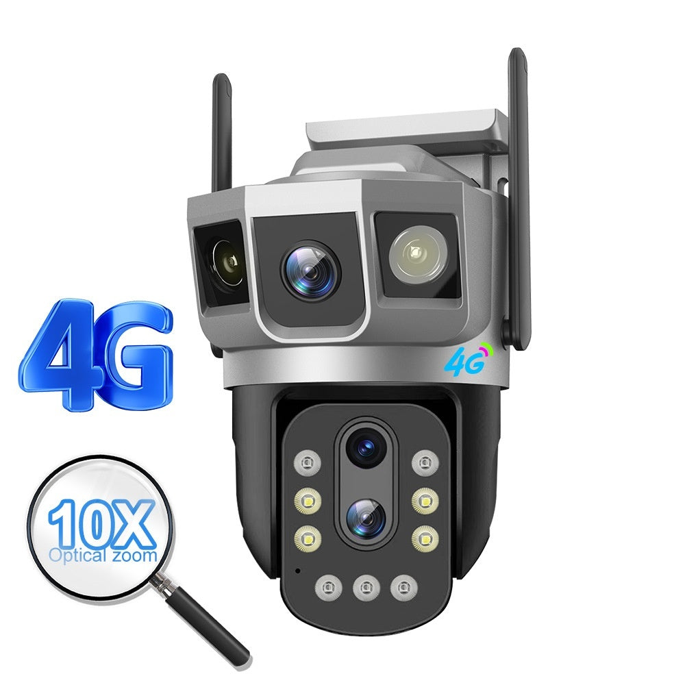 V380 Outdoor Security Camera with 10x Zoom, 4G & Wi-Fi Options