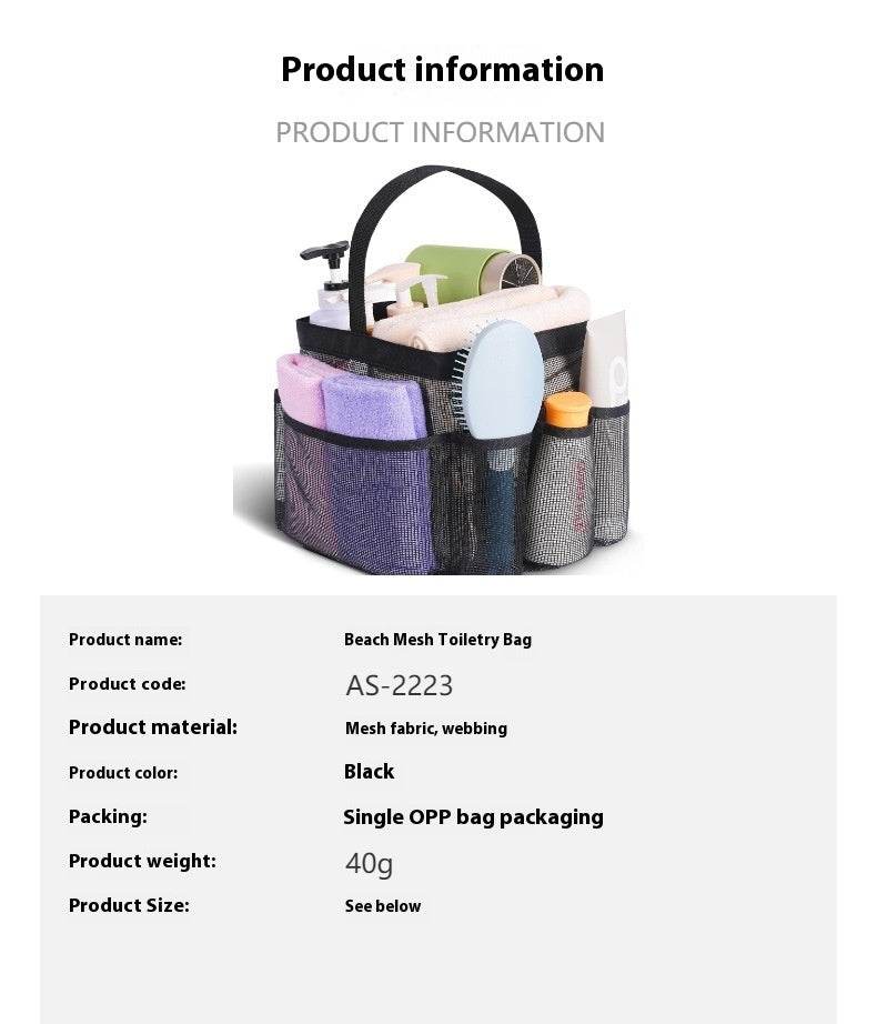 Beach Mesh Toiletry Bag Buggy Bag Handbag 8 Mesh Pockets - EX-STOCK Canada