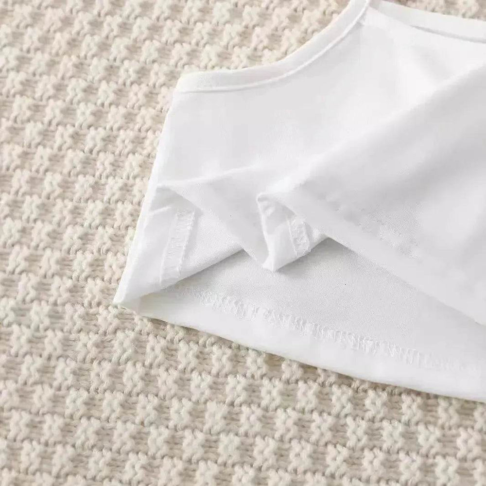 Summer White 3 pcs outfit set for newborn baby girl - EX-STOCK Canada