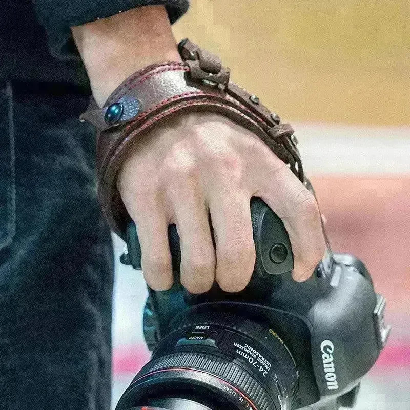 Camera leather wristband - EX-STOCK CANADA