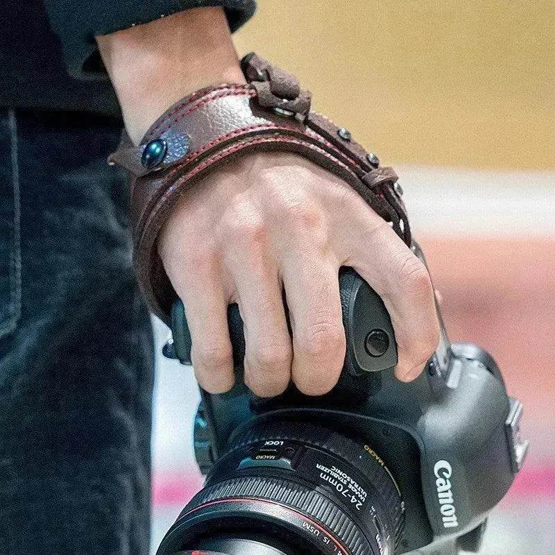 Camera leather wristband - EX-STOCK Canada