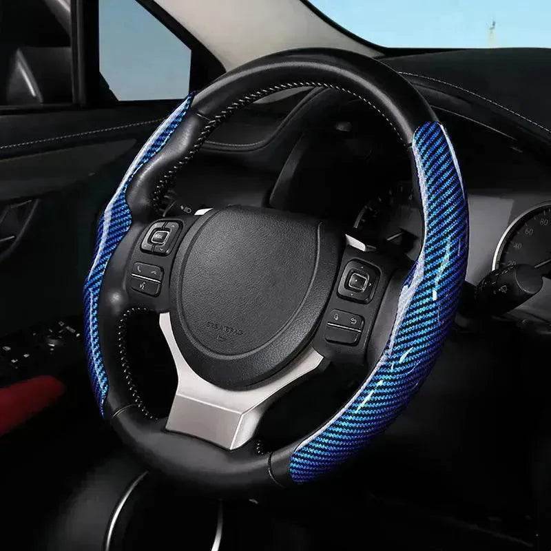 Car Carbon Fiber Pattern Glossy Car Steering Wheel Cover - EX-STOCK Canada