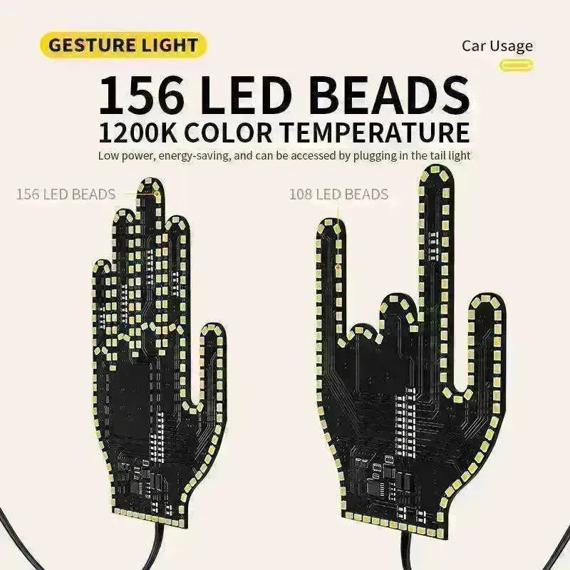Car's Hand & Fingers Flashing LED Gesture Warning Light - EX-STOCK CANADA