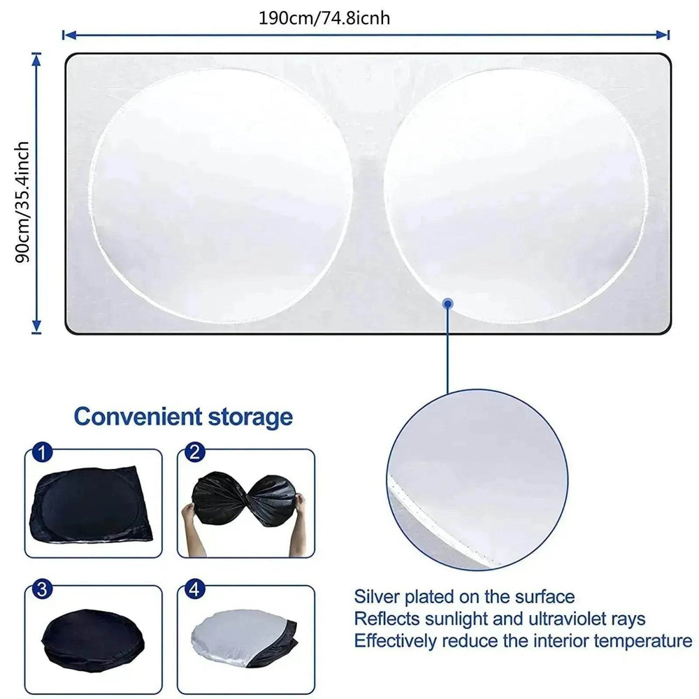 Car Sun Block Sunscreen Heat Insulation Silver Tape Sun Block - EX-STOCK Canada