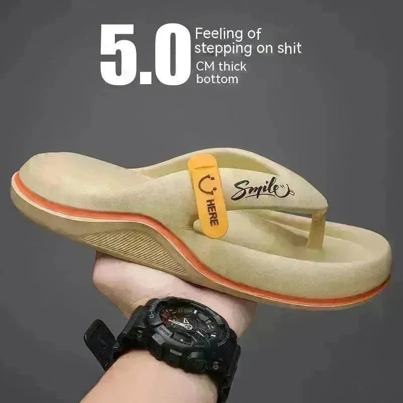 Casual Flip Flops Men's Outer Wear Plus Size All-matching Beach Shoes Men's Slippers - EX-STOCK CANADA
