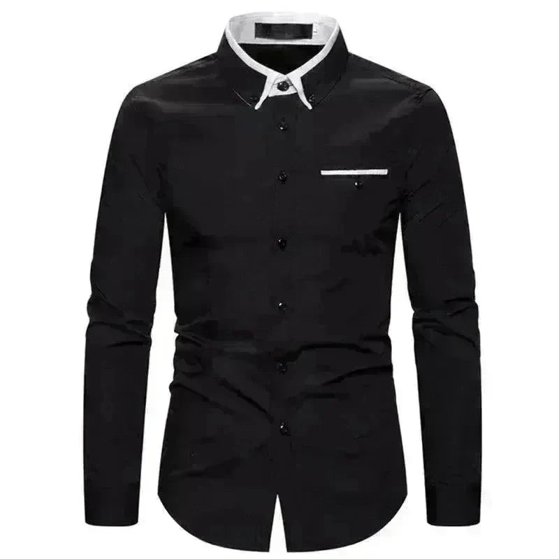 Casual Slim Fit Plus Size Long Sleeve Shirt - EX-STOCK CANADA