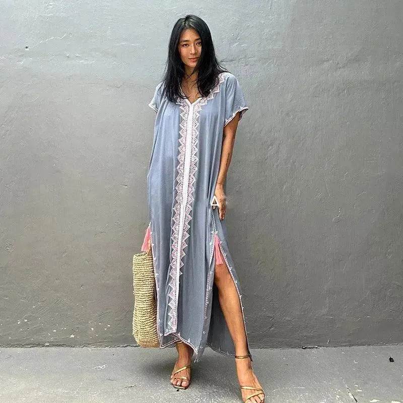 Casual Swimsuit Cover Up For Women Loose Beach Bikini Blouse Dress. - EX-STOCK Canada