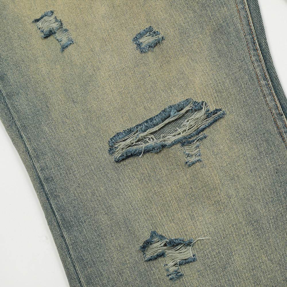 Heavy Industry Washing Hole Denim Trousers Men Jeans - EX-STOCK Canada