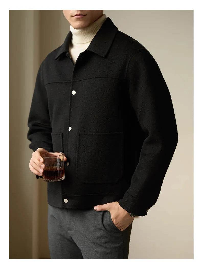 Men's Short Double-faced Woolen Goods Jacket - EX-STOCK Canada