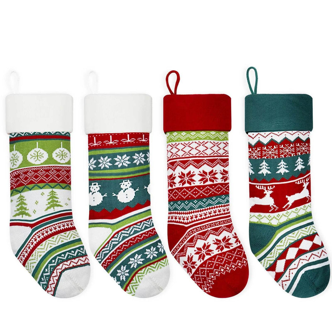 Christmas Stockings Candy Knitted Bag Wool - EX-STOCK Canada