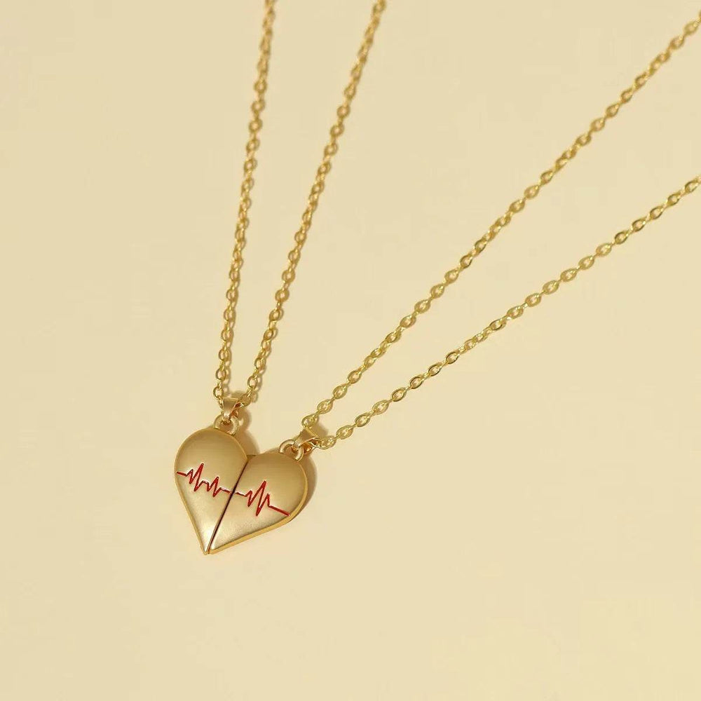 Heartbeat Magnetic Heart Necklace Love Couple Jewelry - EX-STOCK Canada