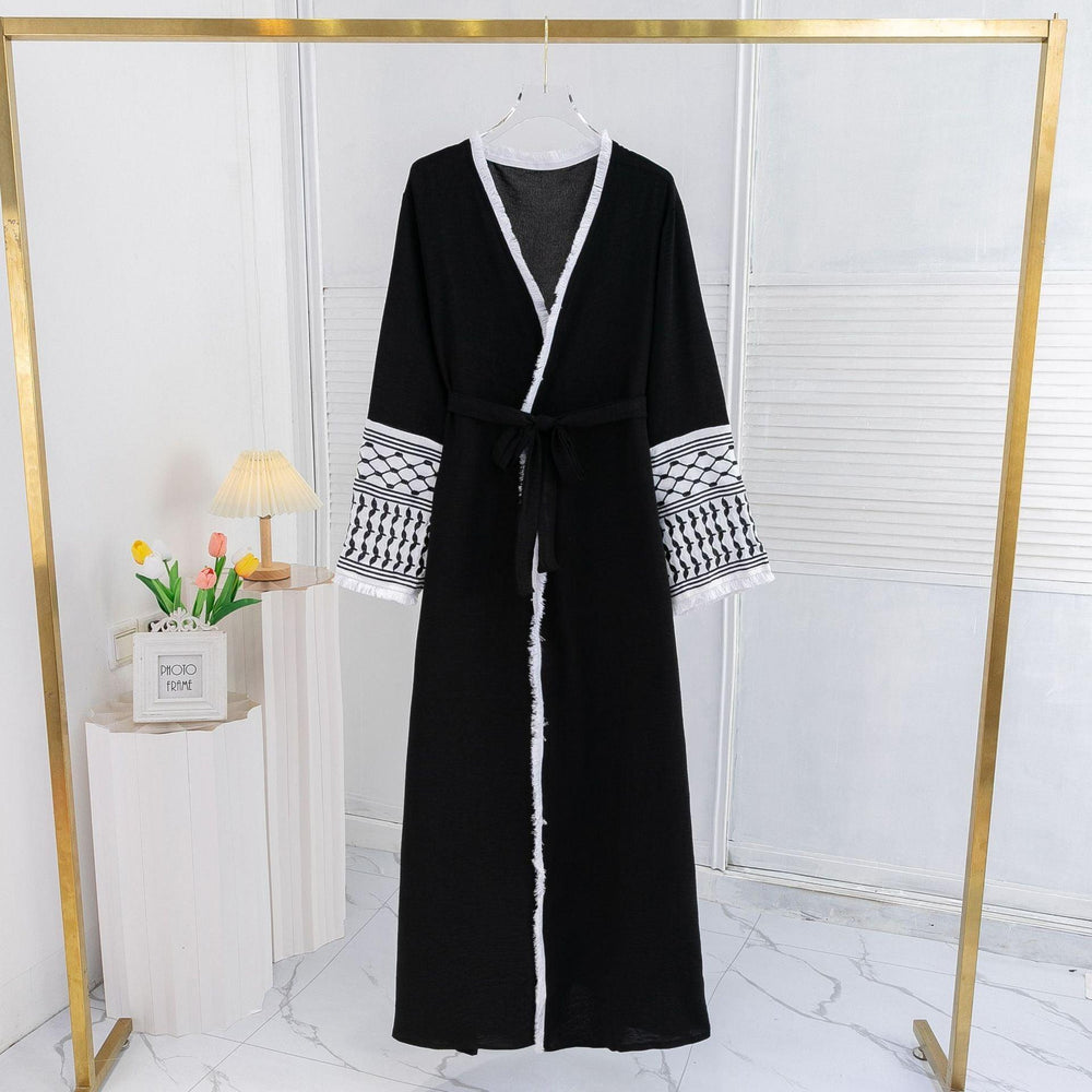 Cardigan Elegante Abito Islamico Ricamato Vestaglia da Donna - EX-STOCK Canada