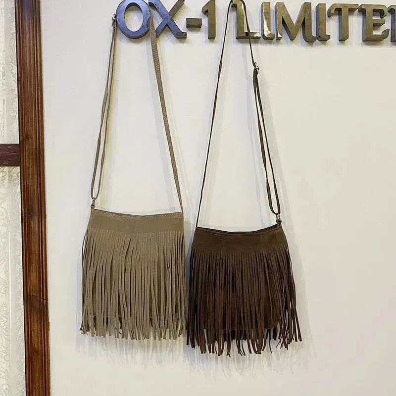 Artistic Tassel fringe Messenger Bag Simple And Popular Shoulder Bag - EX-STOCK Canada