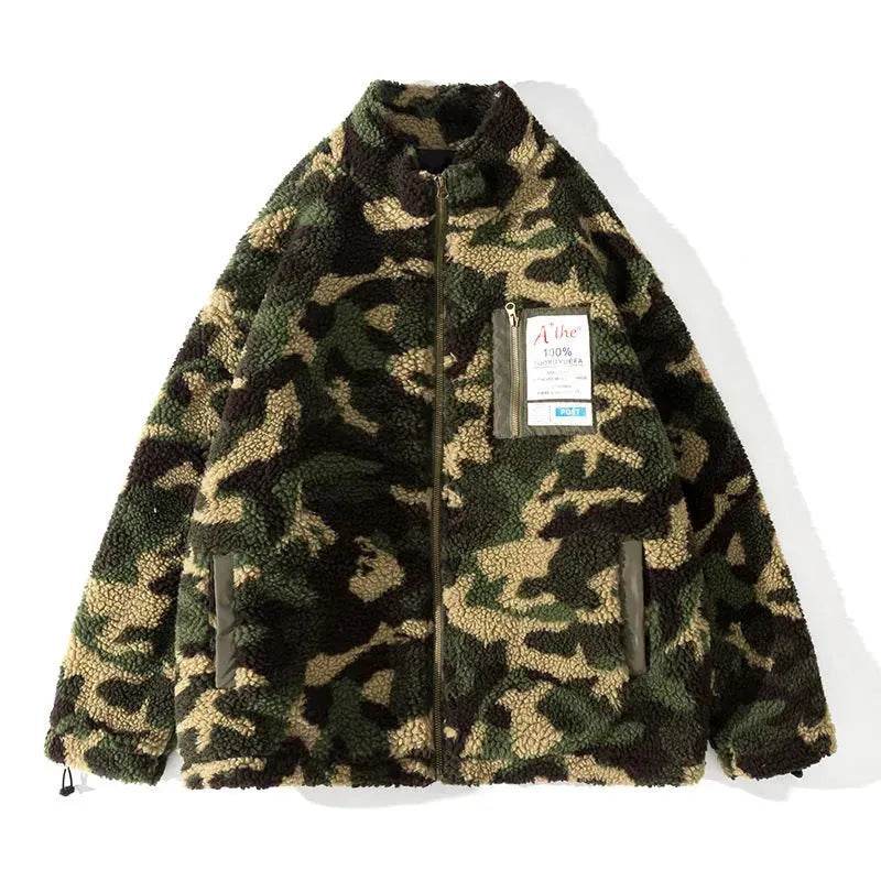 Fleece Army Camouflage Zip up Cotton Padded Winter Cardigan for Men - EX-STOCK Canada