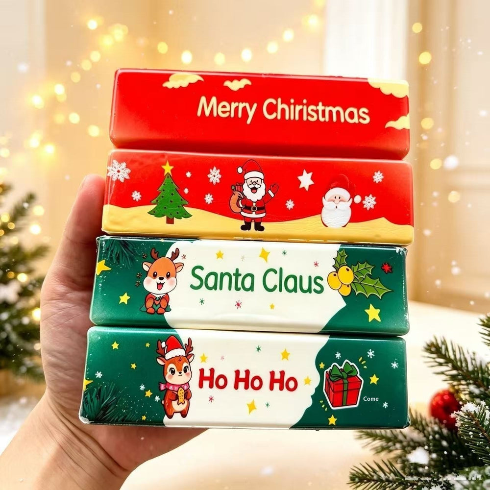 Christmas Butter Stick Squishy Toy – Red & Green Slow-Rebound Foam 6