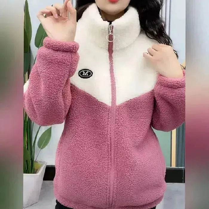 Fashionable Women's Woolen Jacket Zip up Thickened Winter coat - EX-STOCK Canada