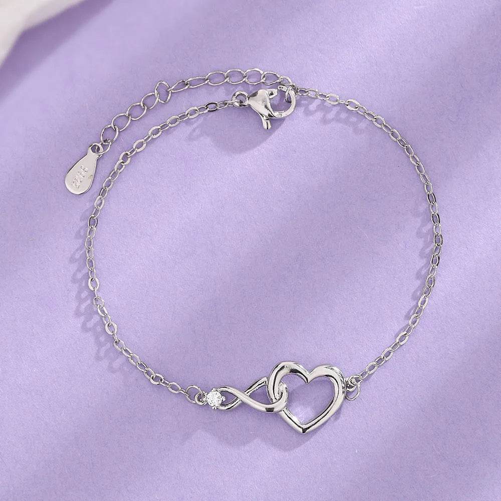 Heart-shape Bracelet Fashion Jewelry Versatile Love Bracelet Gift For Girlfriend Valentine's Day - EX-STOCK Canada