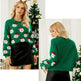 Christmas Sweater Women Cute Cartoon Santa Print Knit Sweater Winter Tops - EX-STOCK Canada