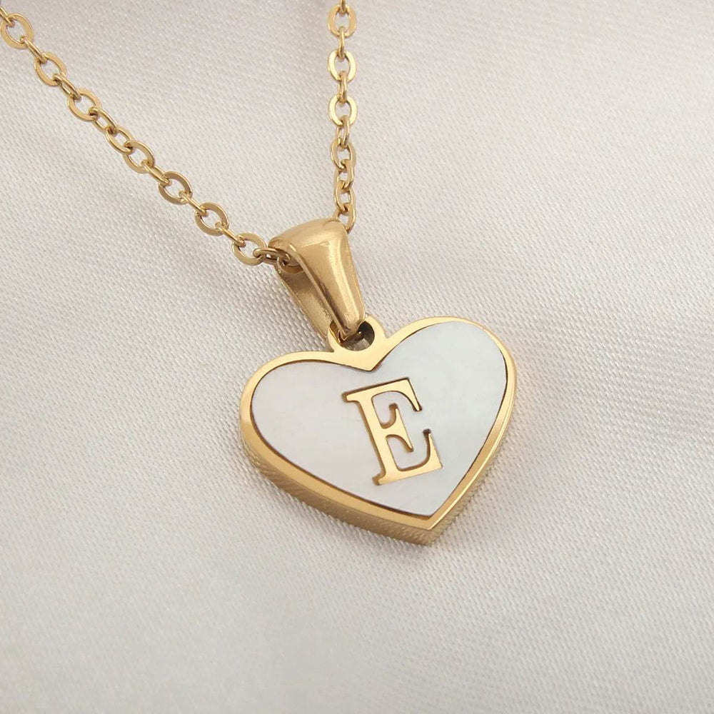 26 Letter Heart-shaped Necklace White Shell Love Clavicle Chain Fashion Personalized Necklace For Women Jewelry Valentine's Day - EX-STOCK Canada