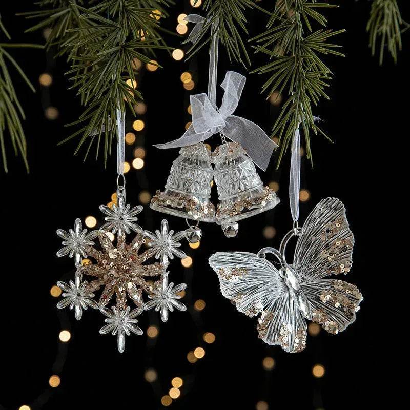 Christmas Decorations Sequins Acrylic Transparent Pendant - EX-STOCK Canada