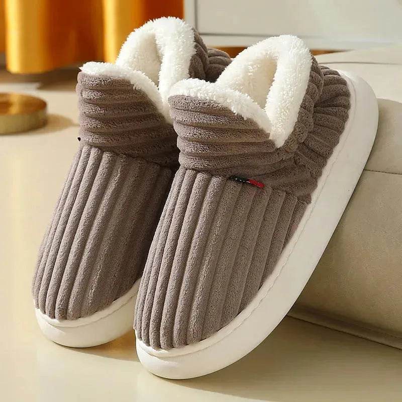 Men Winter New Women Cotton Slippers Outdoor Fashion Couple Slippers Warm Indoor Bedroom Cotton Plush Shoes Fleece Fluffy - EX-STOCK Canada