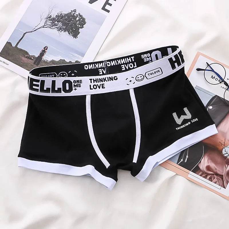 Men's Cotton Boxer Briefs Trendy Breathable Low waist underwear - EX-STOCK Canada