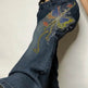 Fashion Women's Sexy High Waist Retro Individual Butterfly Print Bootcut Jeans - EX-STOCK Canada