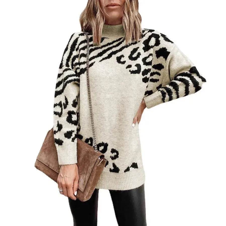 Ladies Autumn Winter Woolen Turtleneck Sweater Tunic top for leggings - EX-STOCK Canada
