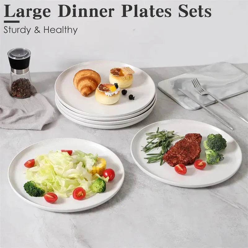 6PCS Flat Ceramic Steak Plate Salad Plates - EX-STOCK Canada
