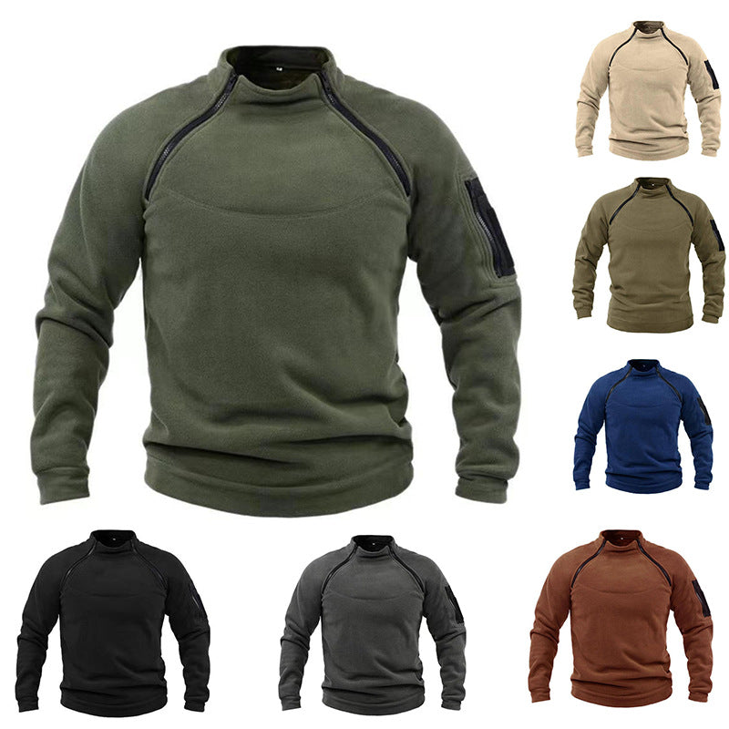 Stand Collar Men's Sweater Warm And Loose Solid Color Clothing EX-STOCK Canada