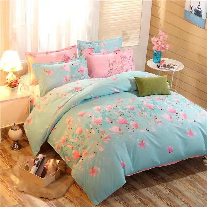 Four-piece Set Duvet Cover One-piece Single Double Thick Bed Sheet Three-piece Set EX-STOCK Canada