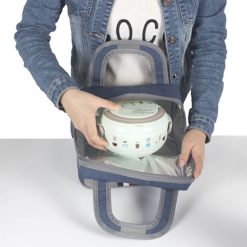 Women Fashion Thermal Insulated Denim Work Lunch Bag - EX-STOCK Canada