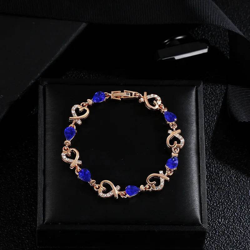 Hollow Love Bracelet With Rhinestones Fashion Temperament Heart-shaped Bracelet For Valentine's Day Gift Jewelry - EX-STOCK Canada