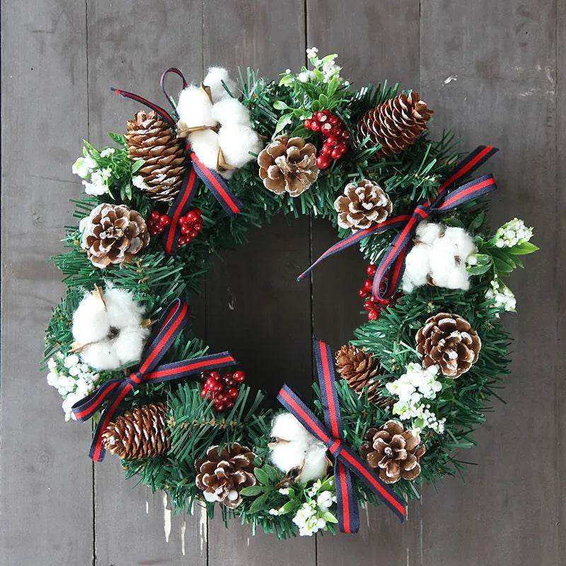 Creative Christmas Door Wreath Christmas Decoration Artificial Garland Wreaths For Car Home Window Wall Decoration - EX-STOCK Canada