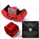 Fashion Jewelry Box Red Apple Christmas Gift Necklace Eternal Rose For Girl Mother's Day Valentine's Day Gifts With Artificial Flower Rose Flower Jewelry Box - EX-STOCK Canada