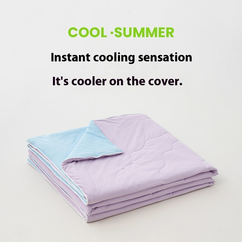 Solid Color AB Version Summer Cool Feeling Thin Duvet Washable EX-STOCK Canada