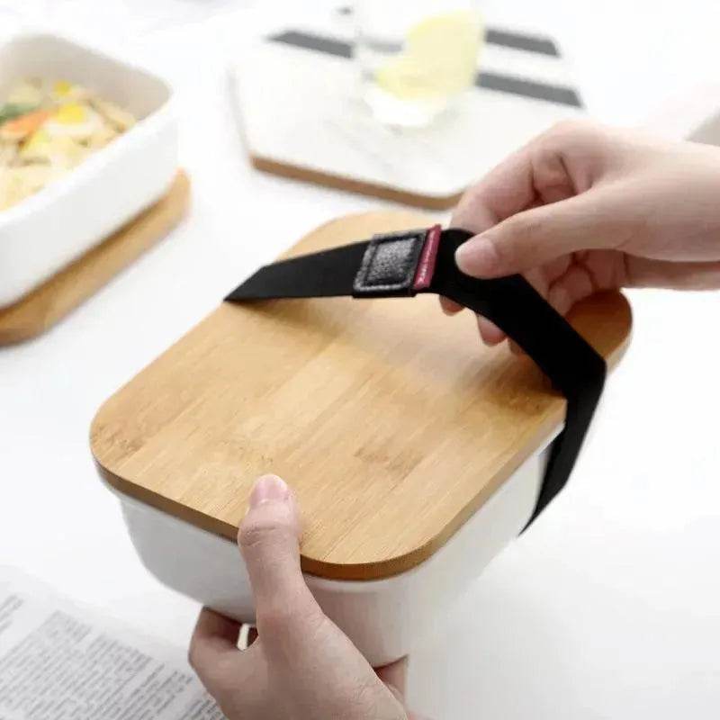 Ceramic Japanese refrigerator storage box fruit box microwave lunch box lunch box with lid - EX-STOCK Canada