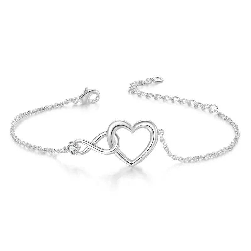 Heart-shape Bracelet Fashion Jewelry Versatile Love Bracelet Gift For Girlfriend Valentine's Day - EX-STOCK Canada