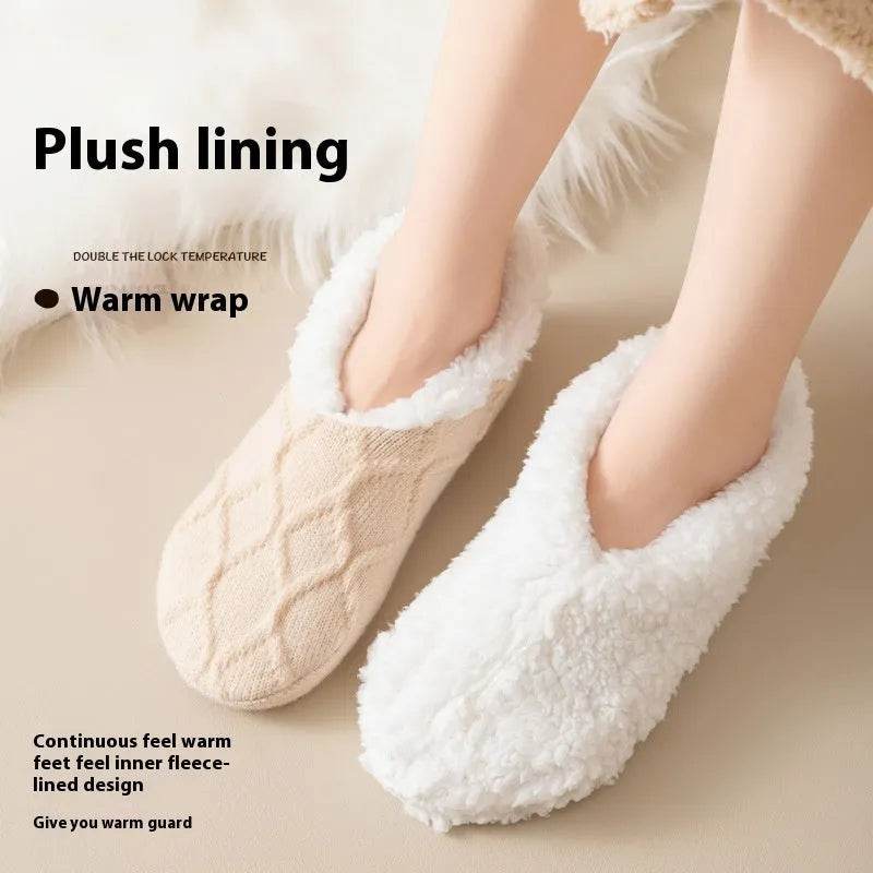 Winter Warm Short Cotton Slipper Socks Unisex Thicken Thermal Plush Home Floor Sock Soft Non-slip Grip Fuzzy Floor Fluffy Socks - EX-STOCK Canada