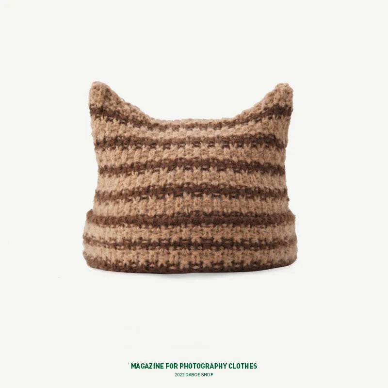 Breathable Windproof Cute Thermal Head Cover Woolen Cap beanies - EX-STOCK Canada