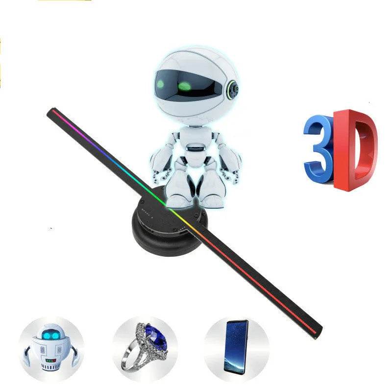 Led Luminous Sign Light Holographic Projector Diy Fan Screen Video Picture 3d Holographic Light Holiday Decoration - EX-STOCK Canada