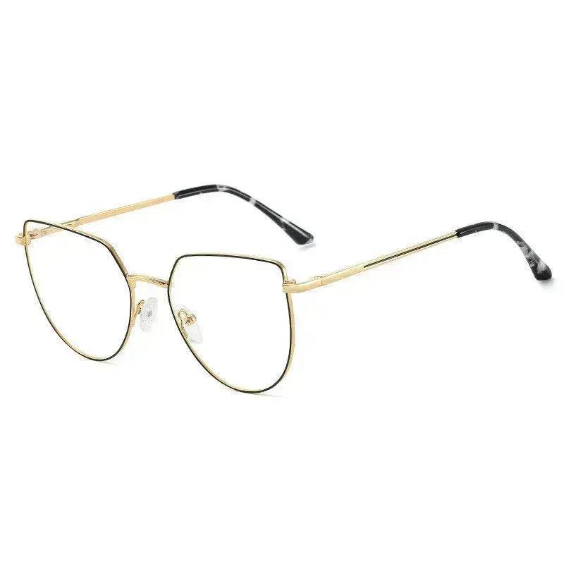 Women's Plate Anti-Blue Light Glasses Fashion Metal Large Frame - EX-STOCK Canada