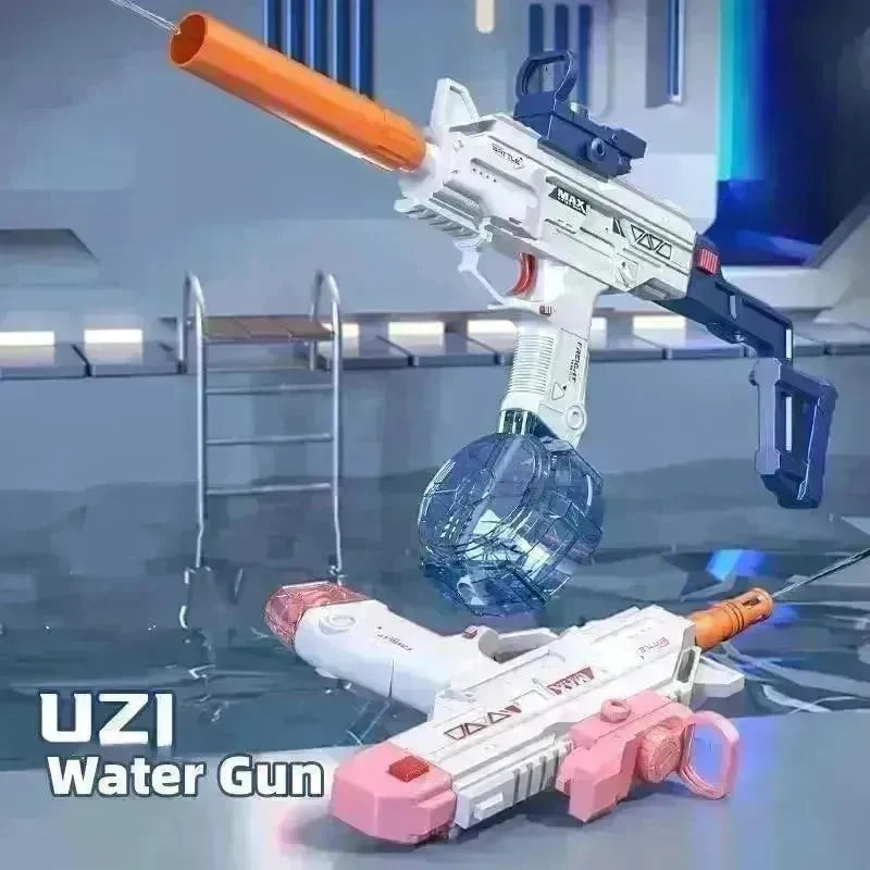 Children Automatic UZI Electric Backpack Water Submachine Gun Fights Summer Toy Water Guns Outdoor Beach Swimming Pool Toys - EX-STOCK CANADA