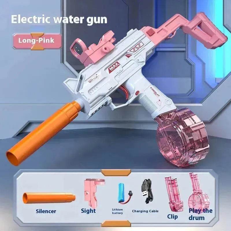 Children Automatic UZI Electric Backpack Water Submachine Gun Fights Summer Toy Water Guns Outdoor Beach Swimming Pool Toys - EX-STOCK Canada