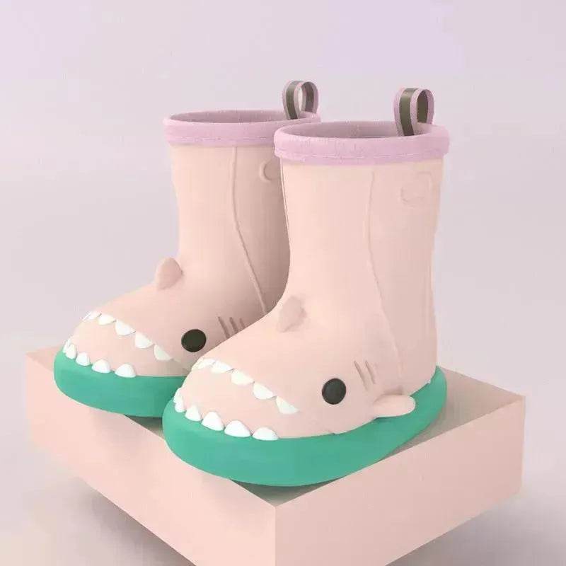 Children Boys Girls Cute Cartoon Waterproof Shoes Safety Rubber Shark Slippers Kids Rain Boots - EX-STOCK Canada